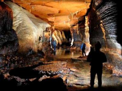 Image of people in Coldwater Cave.