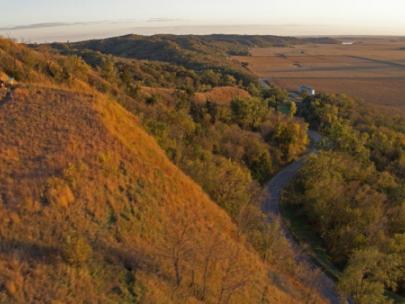 Aerial image of the Loess Hills.