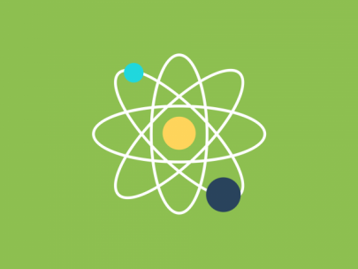 Graphic of an atom.