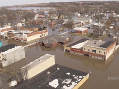 Image of a flooded town.