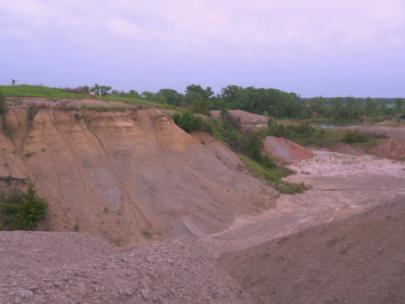 Image of rock faces in an old quarry.