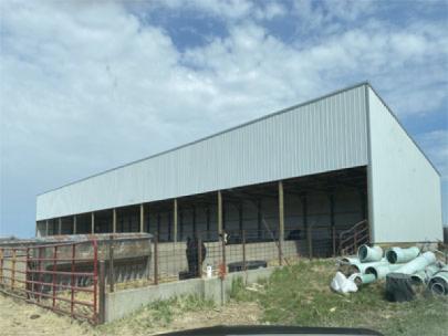 Shaded livestock barn.