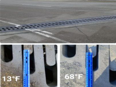 Expansion joints at different temperatures