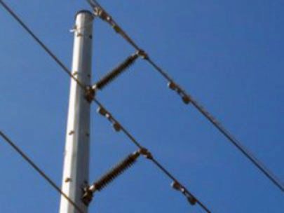 Stockbridge dampers on a powerline.