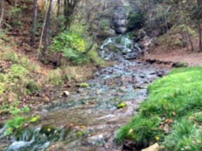 A waterfall feature at Dunning's Springs State Park