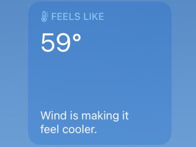 Image of the feels like temperature