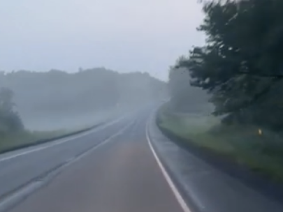 Fog on Iowa Road