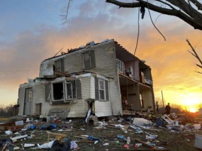 House Damaged from a Tornado